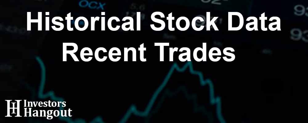 Historical Stock Data Recent Trades