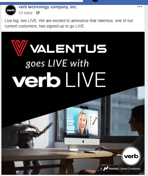 Live clients. Verb Technology Company, Inc. Live verb. Technology verbs.