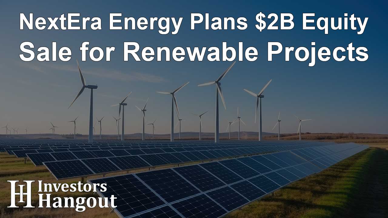 NextEra Energy Plans $2B Equity Sale for Renewable Projects