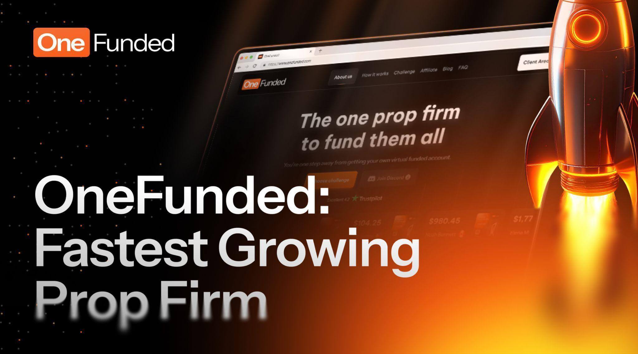 OneFunded Fastest Growing Prop Firm