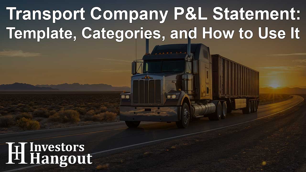 Transport Company P&L Statement: Template, Categories, and How to Use It