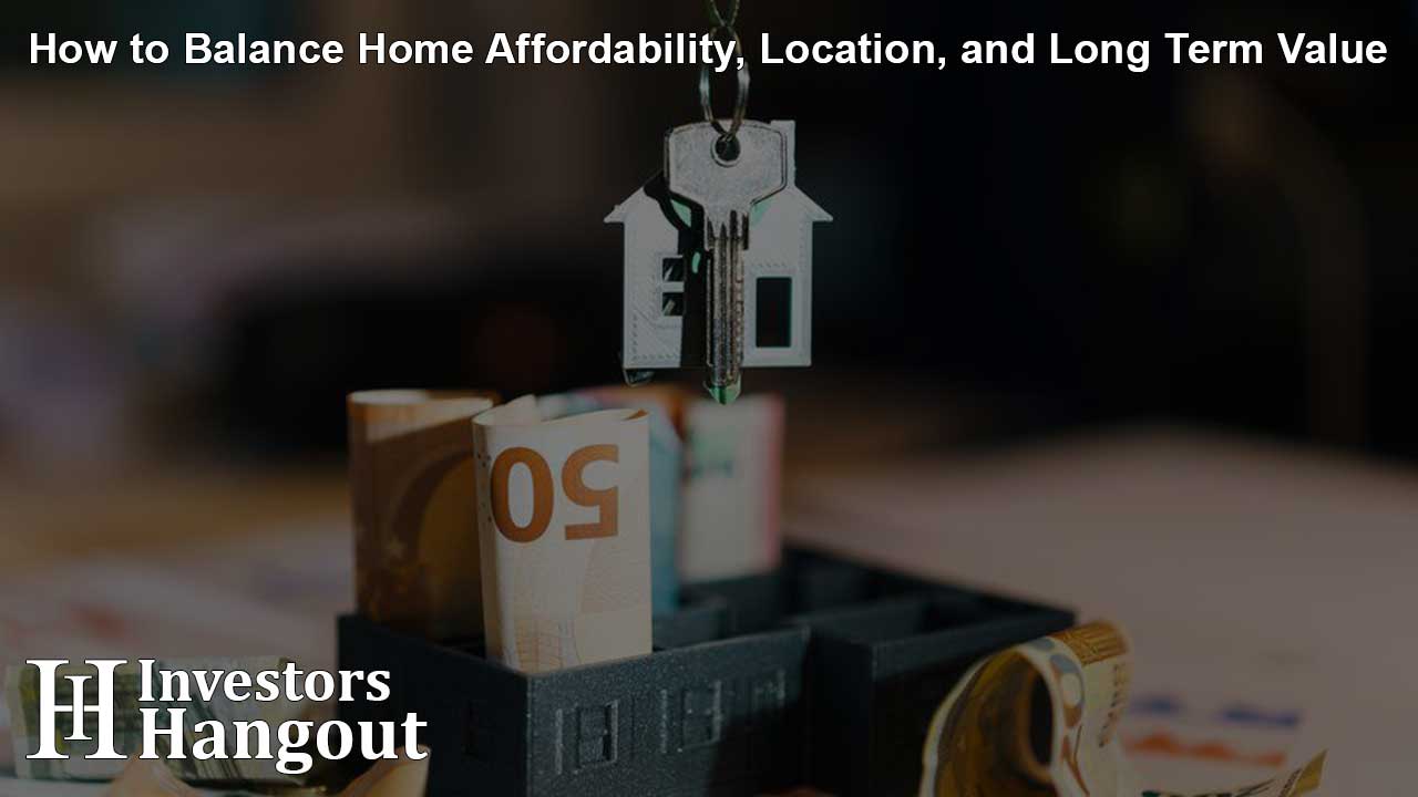 How to Balance Home Affordability, Location, and Long Term Value