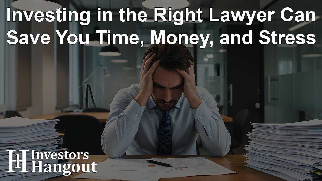 Investing in the Right Lawyer Can Save You Time, Money, and Stress - Article Image