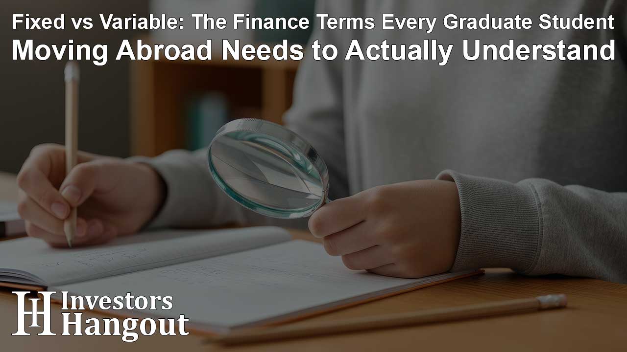 Fixed vs Variable: The Finance Terms Every Graduate Student Moving Abroad Needs to Actually Understand