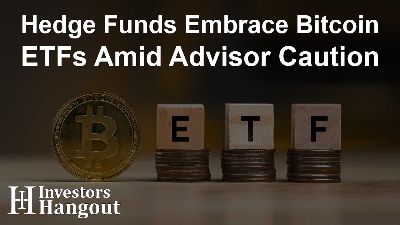 Hedge Funds Embrace Bitcoin ETFs Amid Advisor Caution