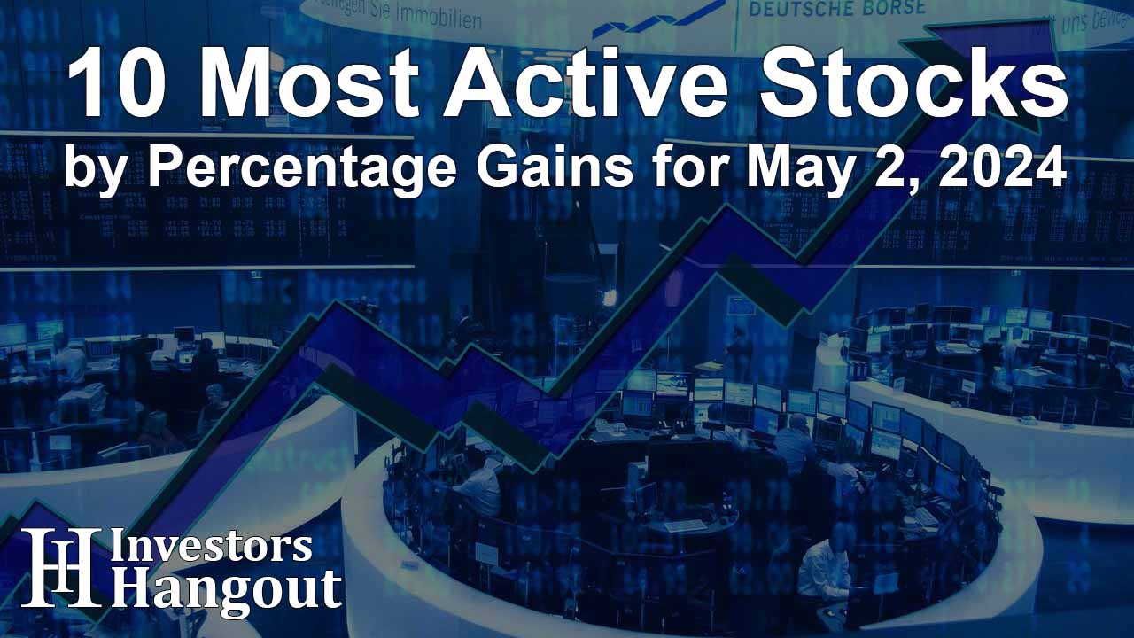 10 Most Active Stocks by Percentage Gains for May 2, 2024 - Article Image