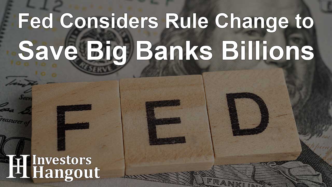 Fed Considers Rule Change to Save Big Banks Billions - Article Image