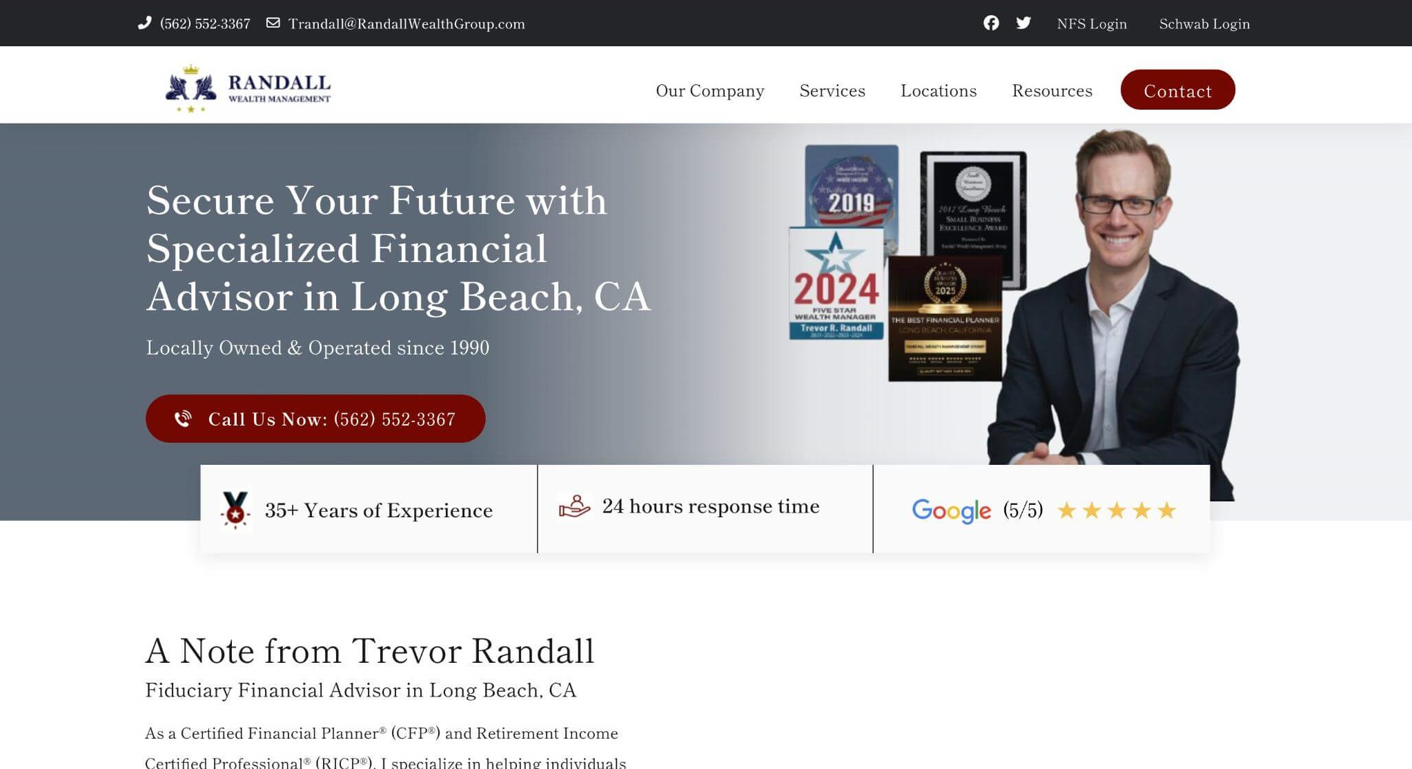 Randall Wealth Group Websites Homepage