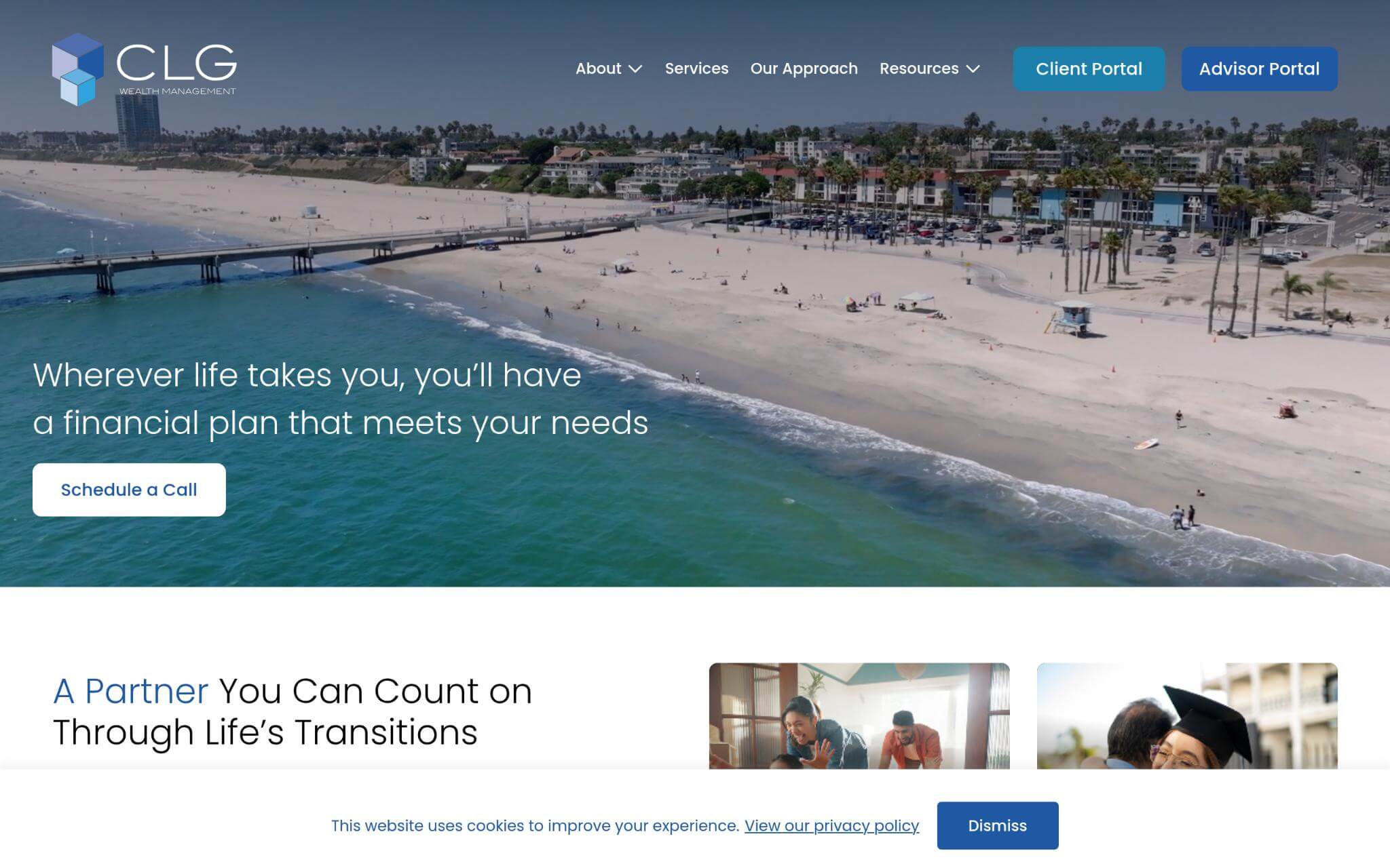 CLG Wealth Management Websites Homepage