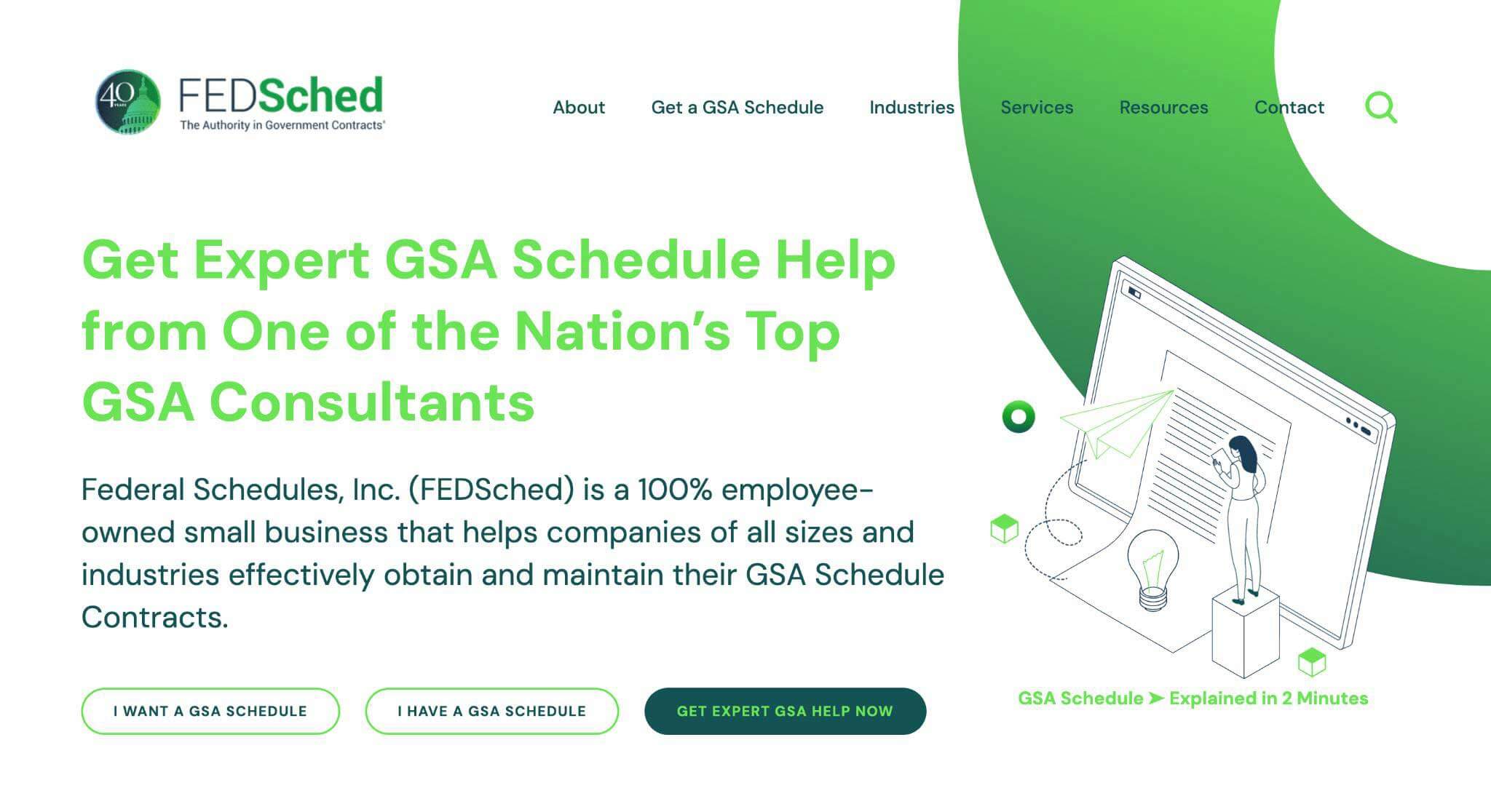FEDSched Websites Homepage Screenshot