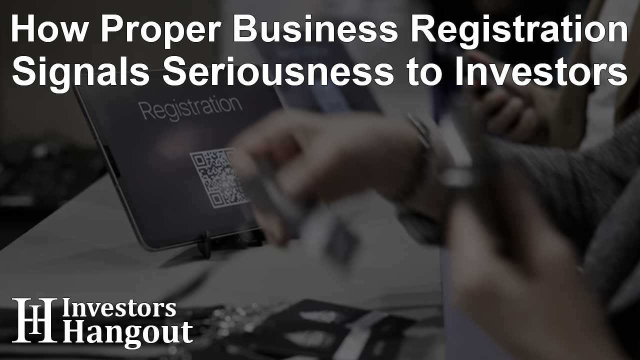How Proper Business Registration Signals Seriousness to Investors