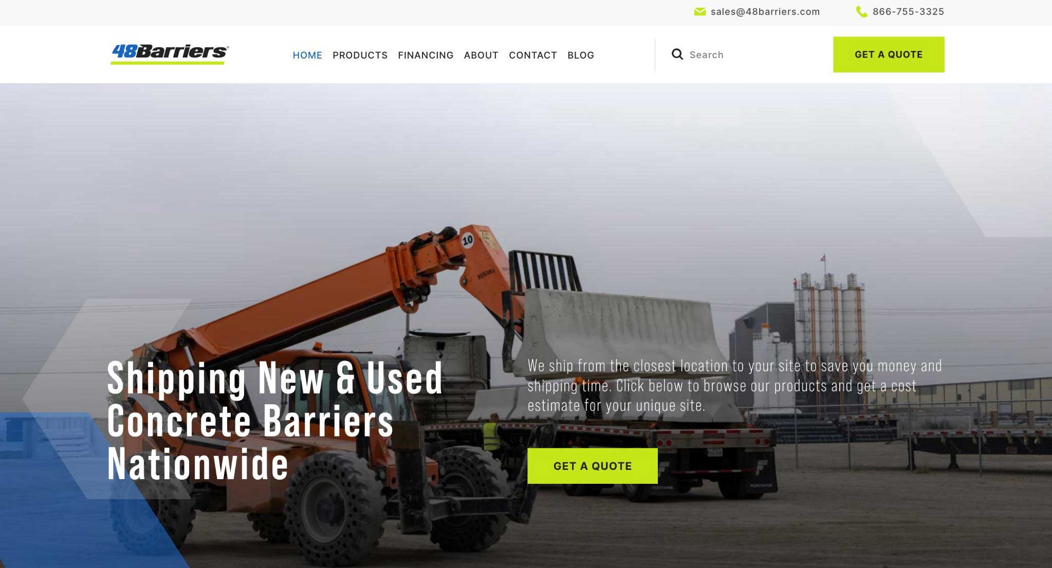 48 Barriers Websites Homepage Screenshot