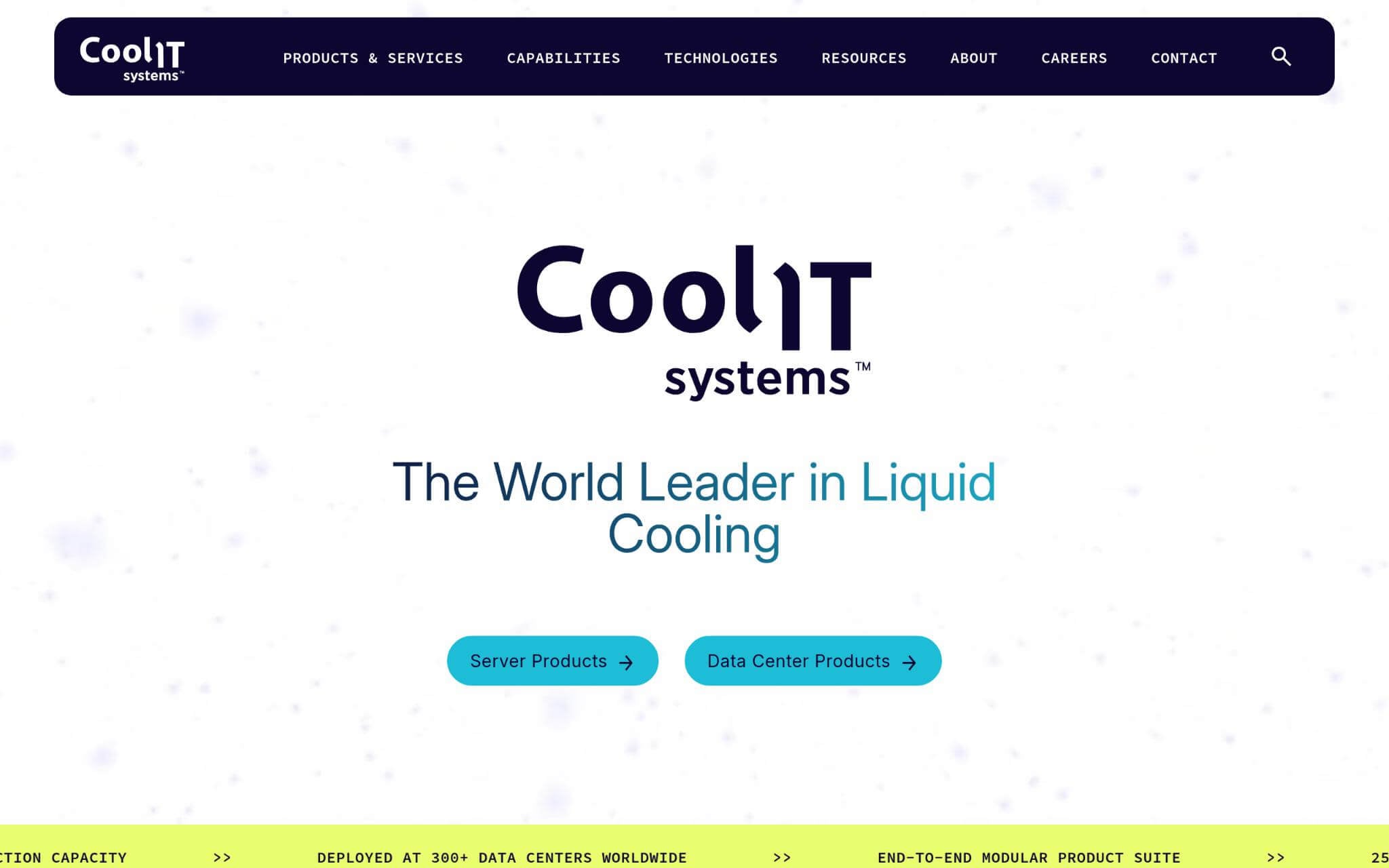 CoolIT Systems Websites Homepage Screenshot