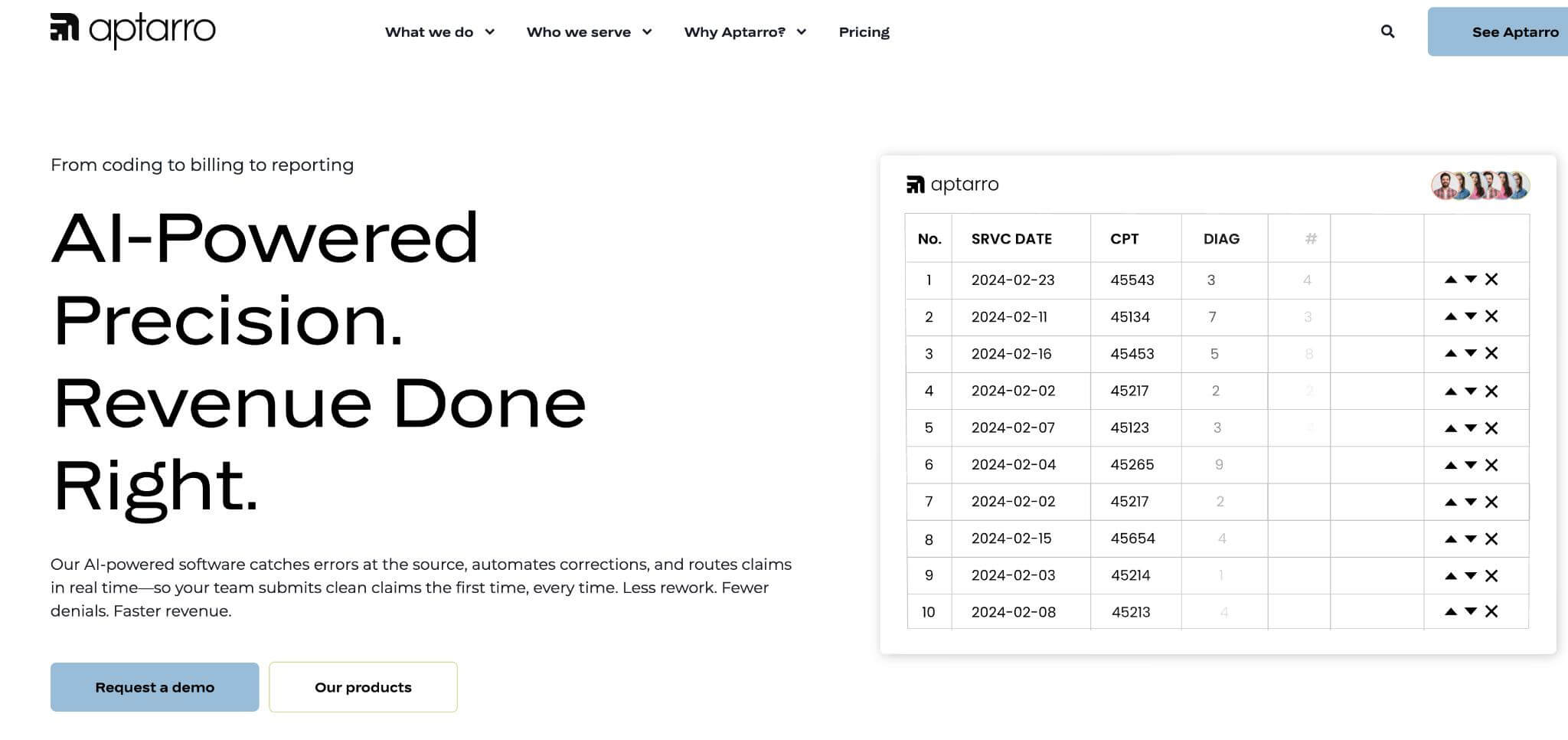 Aptarro Websites Homepage Screenshot.