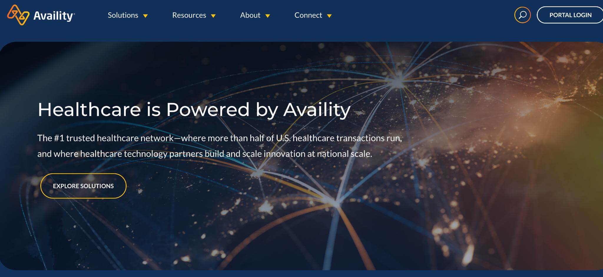 Availity Websites Homepage Screenshot.