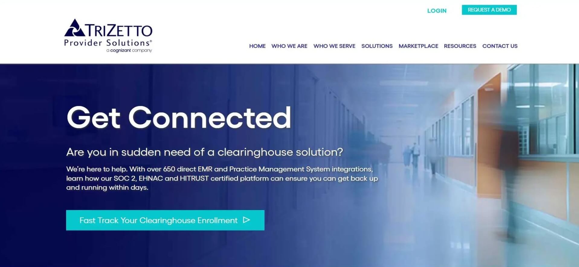 TriZetto Provider Solutions Websites Homepage Screenshot.