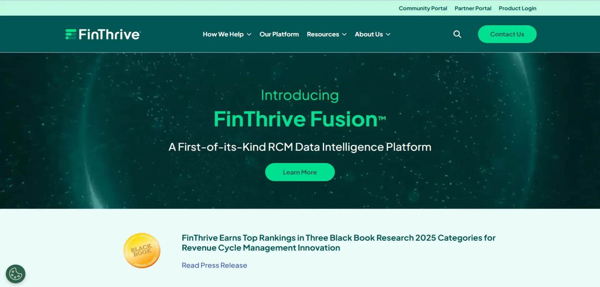 FinThrive Websites Homepage Screenshot.