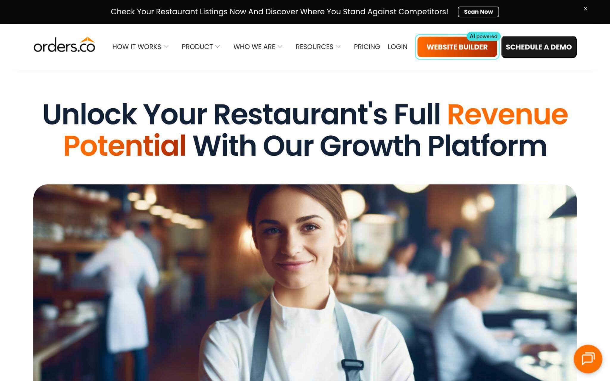 Ordrers.co Websites Homepage.