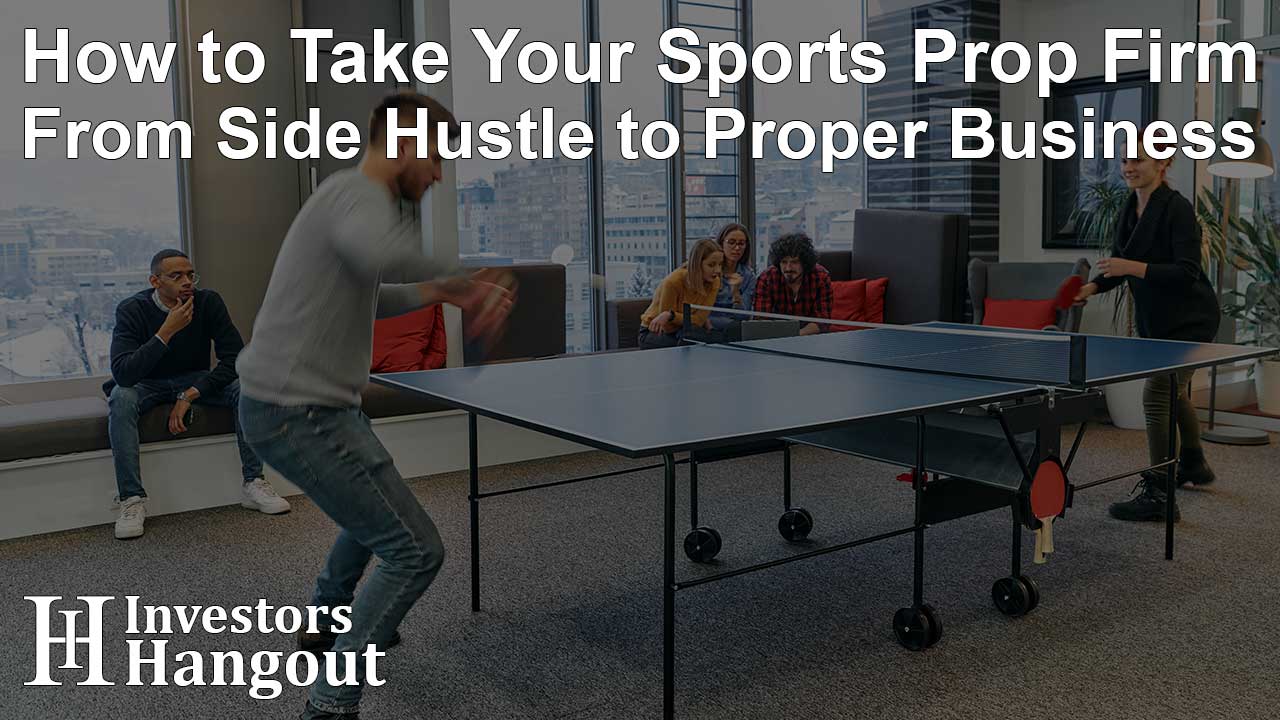 How to Take Your Sports Prop Firm From Side Hustle to Proper Business