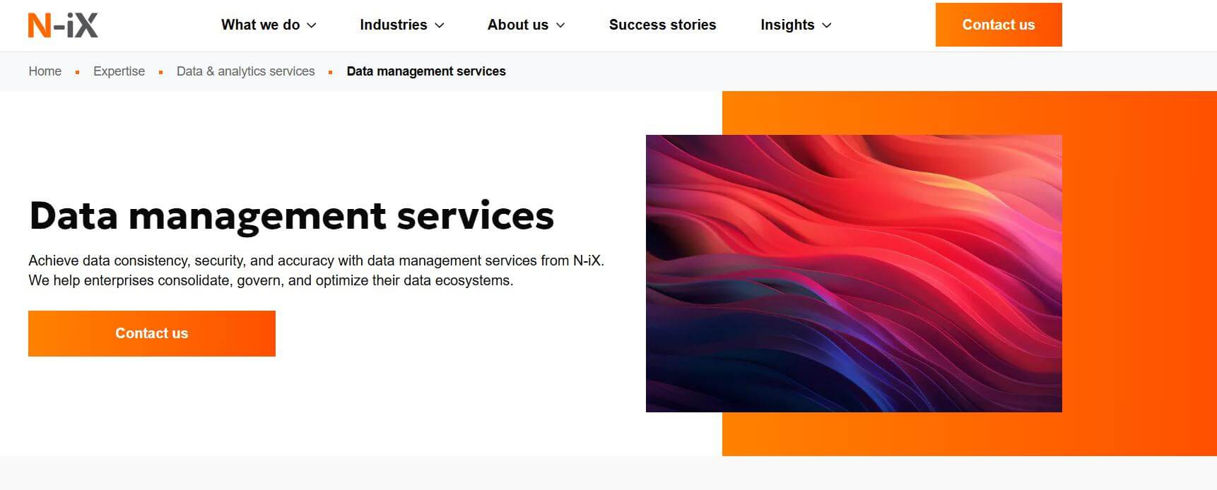 N-ix Websites Homepage.