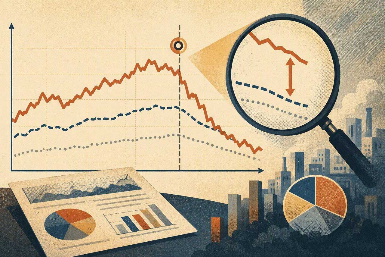 The abnormal return is what remains after market and industry movement is removed.
