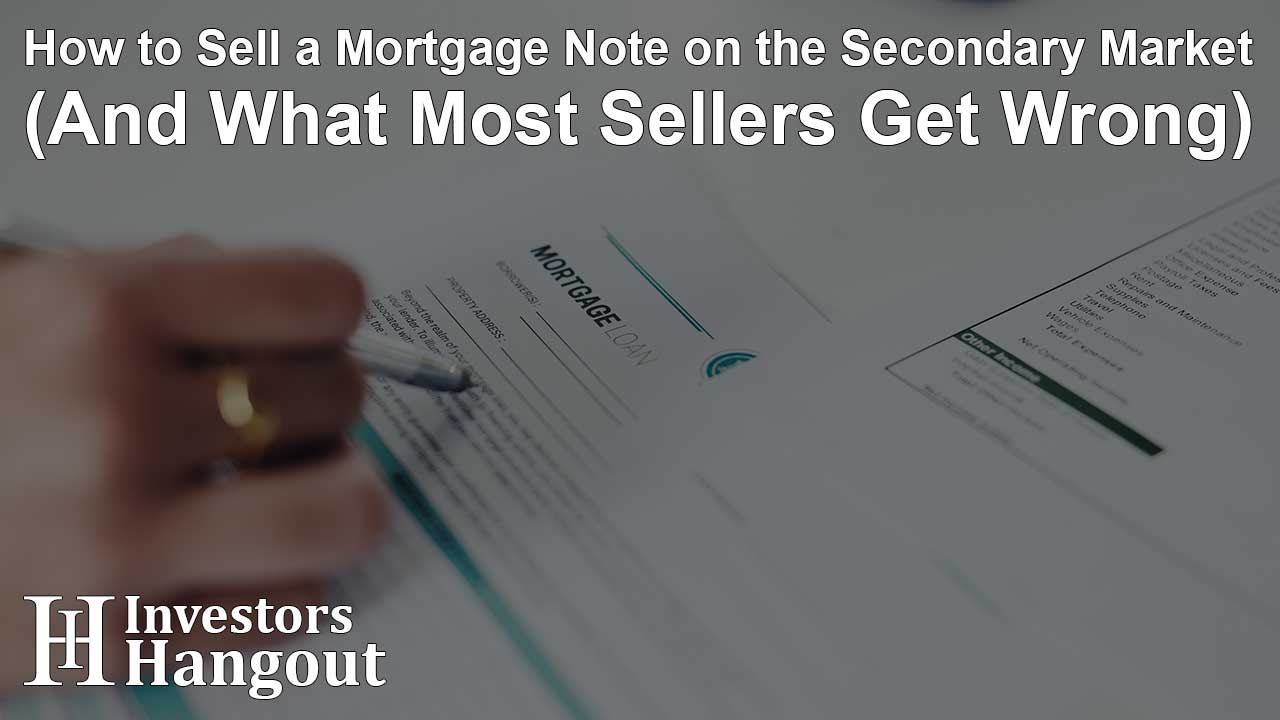 How to Sell a Mortgage Note on the Secondary Market (And What Most Sellers Get Wrong)