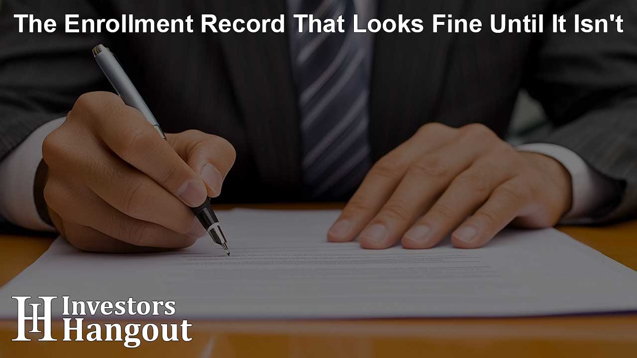 The Enrollment Record That Looks Fine Until It Isn't