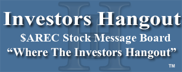 MustWatch (NASDAQ: $AREC) Stock Message Board