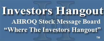 Atheronova, Inc. (OTCMRKTS: AHROQ) Stock Message Board