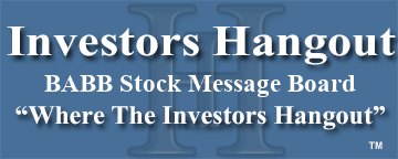 Bab Inc (OTCMRKTS: BABB) Stock Message Board