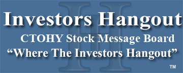 Citigold Corp Ltd (OTCMRKTS: CTOHY) Stock Message Board