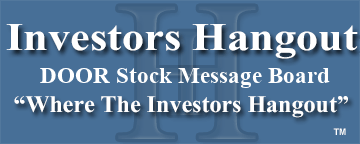 Masonite International Corp. (OTCMRKTS: DOOR) Stock Message Board