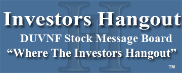 Duran Venture Inc (OTCMRKTS: DUVNF) Stock Message Board