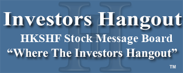 Hong Kong & Shanghai (OTCMRKTS: HKSHF) Stock Message Board