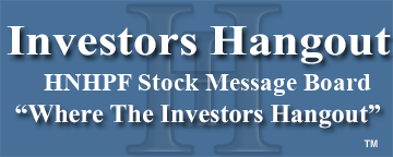 Hon Hai Precision Industry Co Ltd (OTCMRKTS: HNHPF) Stock Message Board
