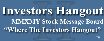 MMX Mineracao E Metalicos S.A. (OTCMRKTS: MMXMY) Stock Message Board