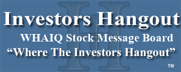 World Health Alt Inc (OTCMRKTS: WHAIQ) Stock Message Board