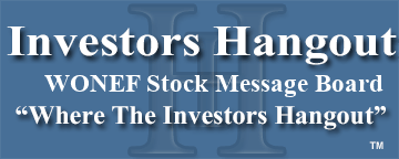 Westerone Inc (OTCMRKTS: WONEF) Stock Message Board
